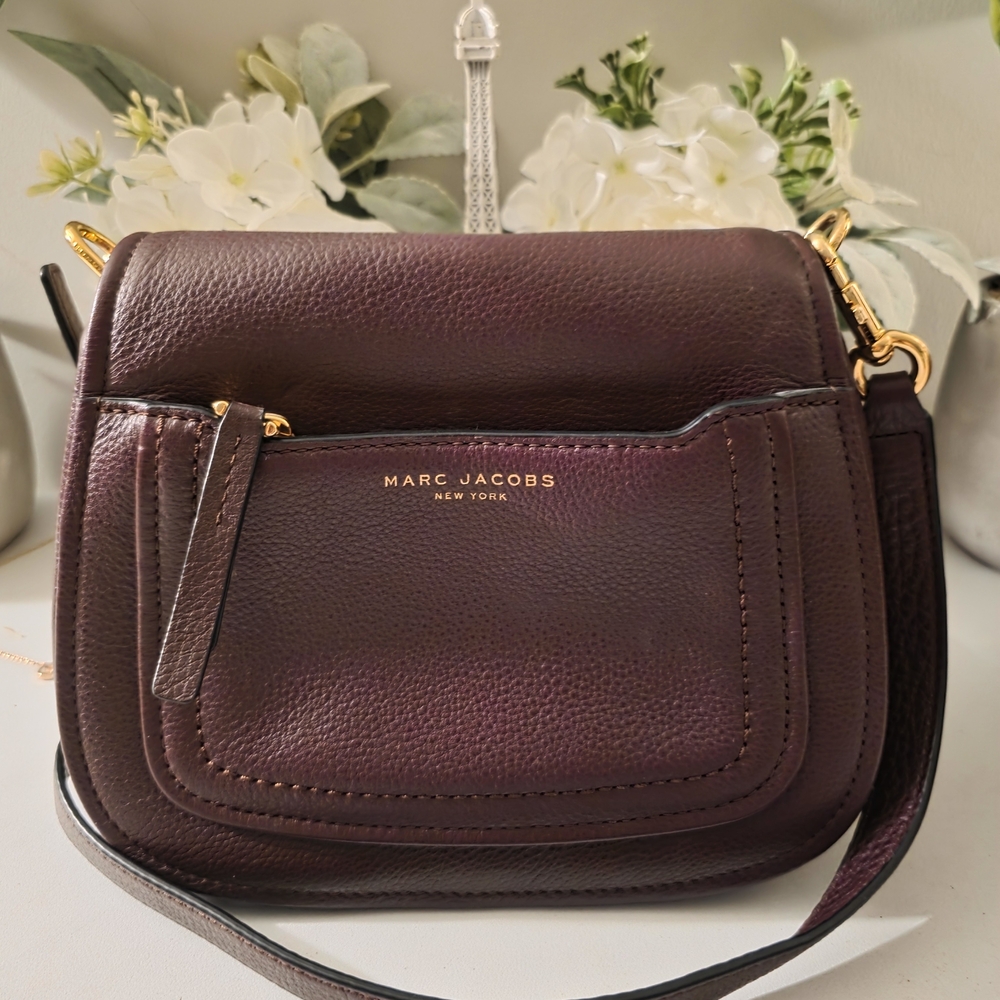 Marc Jacobs Burgundy Crossbody Leather Bag